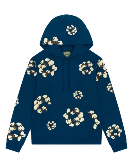 Denim Tears Navy Hoodie Cactus Wreath
