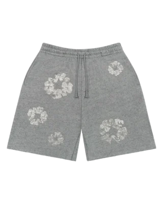 Grey Denim Tears Cashmere Swarovski Shorts Cotton Wreath