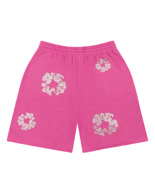 Pink Denim Tears Cashmere Swarovski Shorts Cotton Wreath