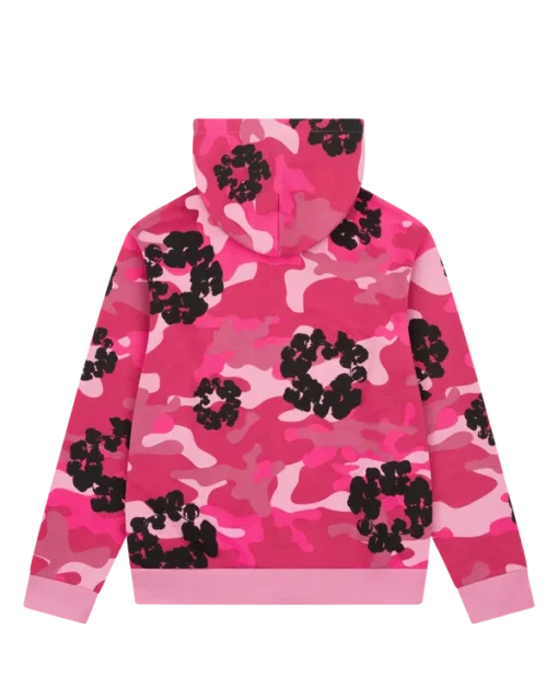 Denim Tears Pink Camo Hoodie Cotton Wreath Zip