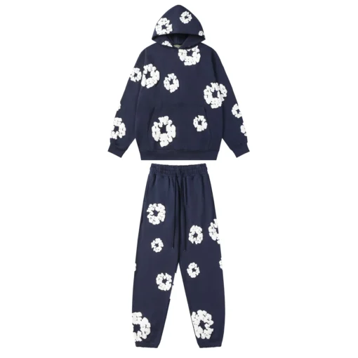 denim tears tracksuit navy blue Cotton Wreath