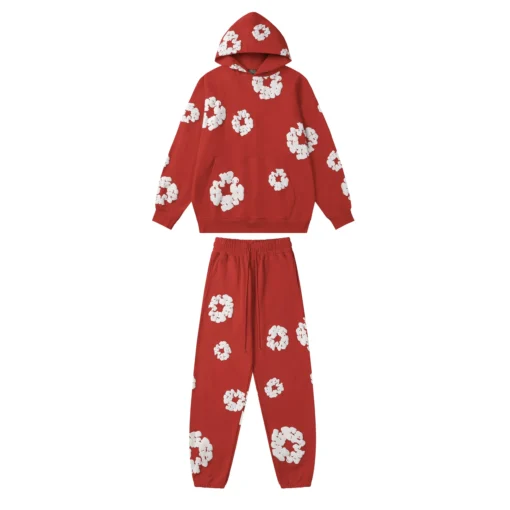 red denim tears tracksuit ,
