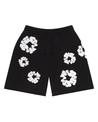 Black denim tears shorts Cotton Wreath