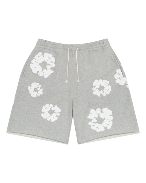Grey denim tears shorts Cotton Wreath