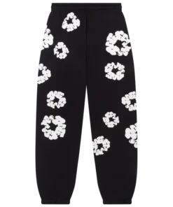 Denim Tears Black Sweatpants Cotton Wreath