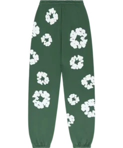 Denim Tears Green Sweatpants Cotton Wreath