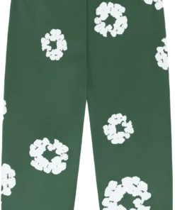 Denim Tears Green Sweatpants Cotton Wreath