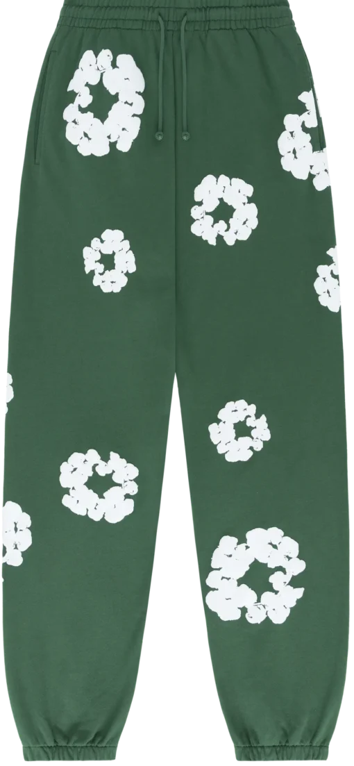 Denim Tears Green Sweatpants Cotton Wreath