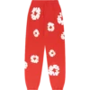 Denim Tears Red Sweatpants Cotton Wreath