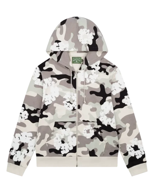 denim tears white camo hoodie