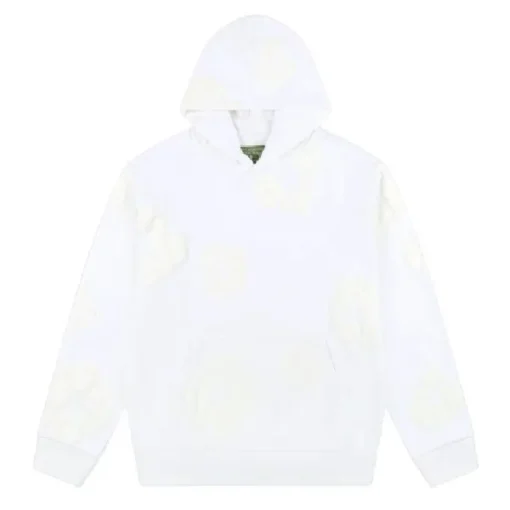 Denim Tears White Hoodie Mono Cotton Wreath